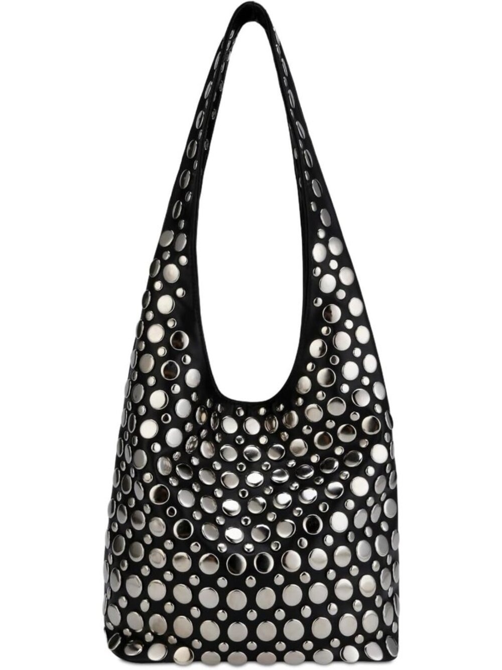 Trendy Y2K Studded PU Leather Hobo Bags for Women - Punk Shoulder Tote Handbags
